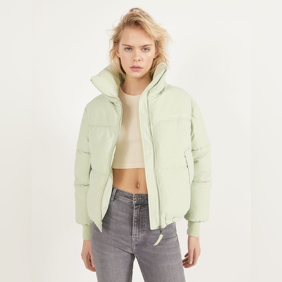 Bershka nylon puffer jacket Clearance